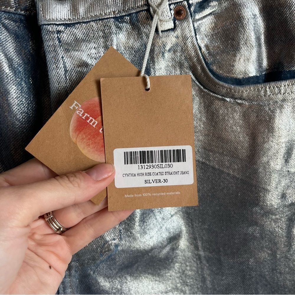 Reformation Silver Straight Leg Jeans - Picture 9 of 15